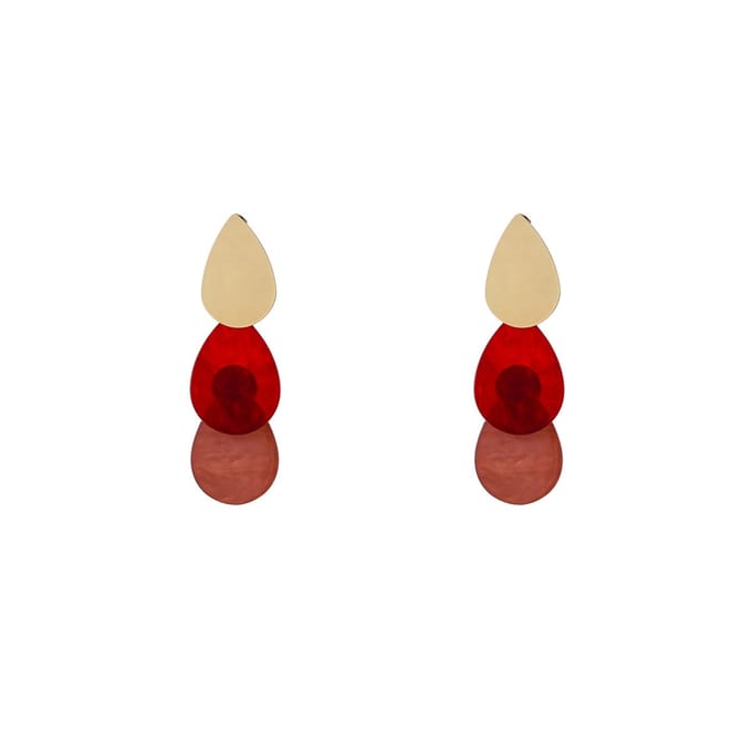 Go Dutch Label Oorknoppen Drop Dangle Rood