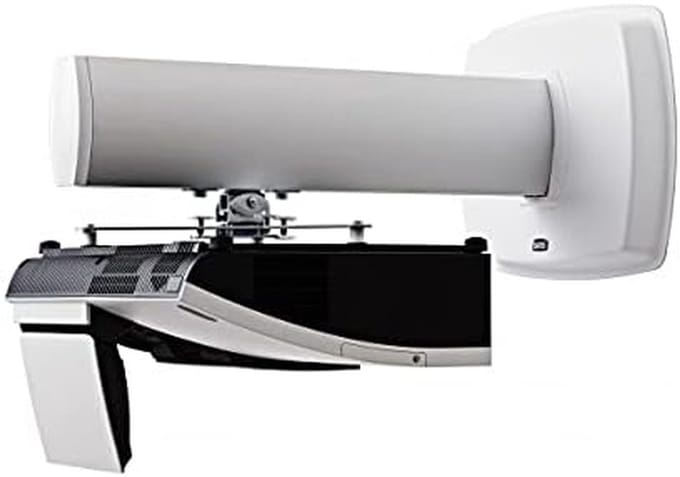 Projector Beugel - Wandmontage Houder - Thuisbioscoop Inrichten - Stevig Aluminium Ontwerp - 680 mm Diepte - Wit