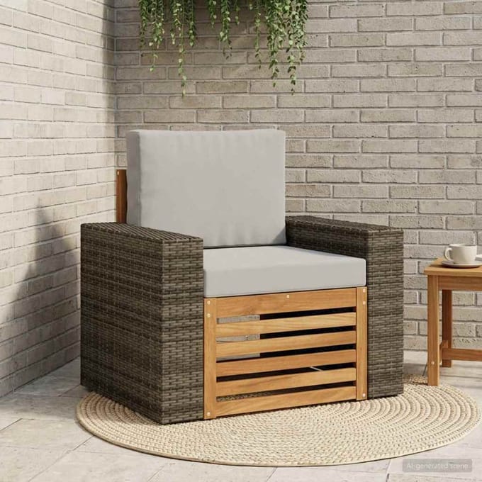 vidaXL - Buiten - Midden - Sofa - Naturel