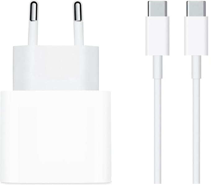 USB C Adapter + USB C Kabel 2M - Oplader - Snellader - USB C Oplader - Adapter USB C - USB C Lader - 20W - Geschikt voor al jouw USB-C Apparaten - Universeel