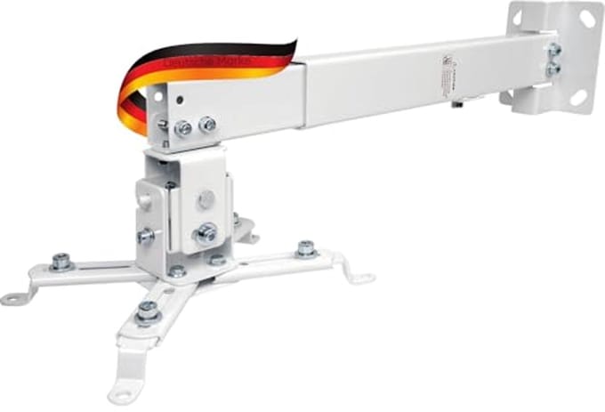 Projector Plafondbeugel | Universale Muurbeugel | Draaibaar en Zwenkbaar | Max. 20 kg | Wit