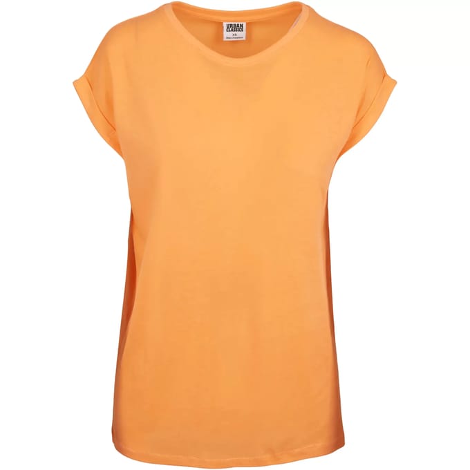 Urban Classics - Extended shoulder Dames Tshirt - 4XL - Oranje