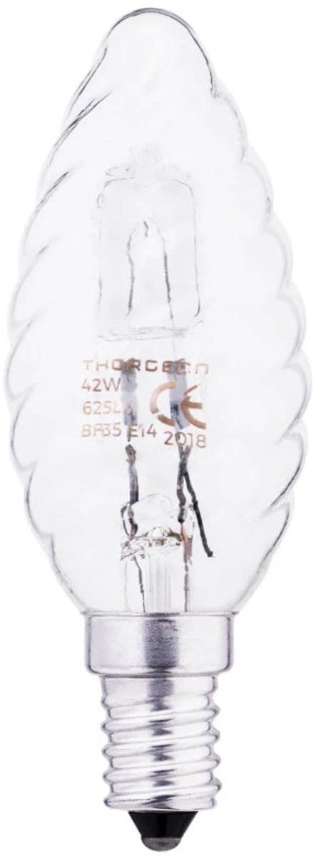 Thorgeon E14 Halogeen Kaarslamp | 42W 2700K 625LM 240V | Dimbaar