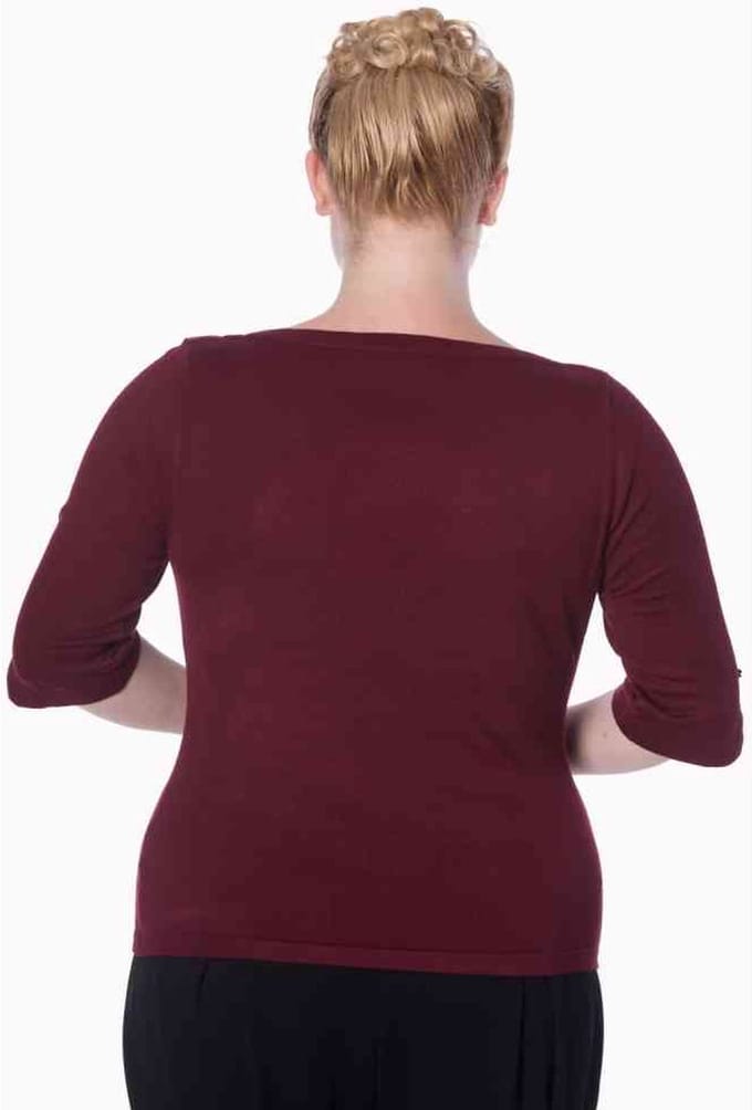 Dancing Days - ADDICTED Longsleeve top - 4XL - Bordeaux rood