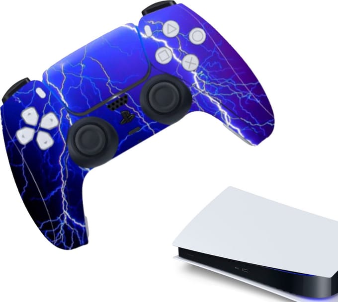 Gadgetpoint - Controller Stickers voor PS5, PlayStation 5 - Performance Gaming Skin - Bescherming Accessoires - Bliksem