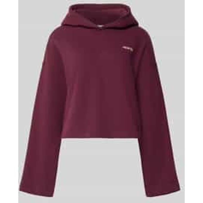 hoodie met boxy fit van puur katoen