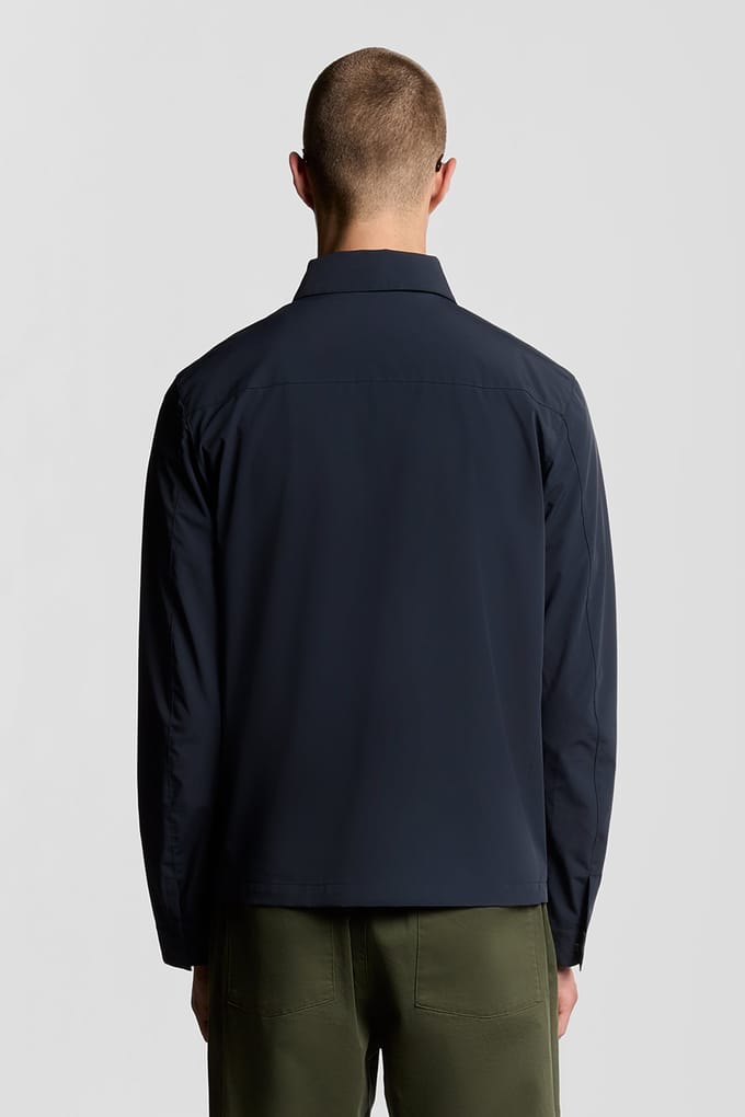 Lyle & Scott Zip Through Nylon Overshirt Dark Navy Taglia: M | Giacche leggere Outlet | Uomo | Blu