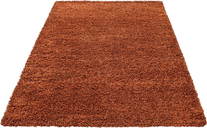 Muratap Basic shaggy vloerkleed terra / oranje hoogpolig- 140x200 cm