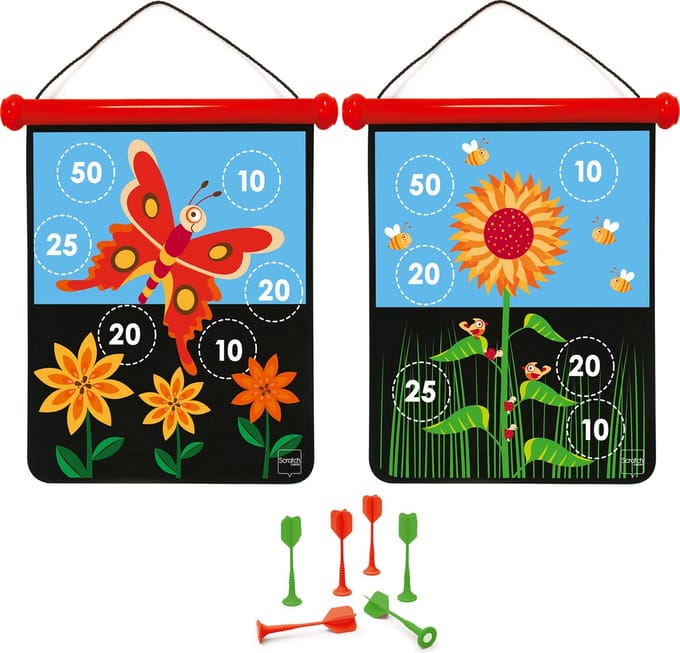 SCRATCH Magnetische Darts - Tuin (M) - 40X31Cm - 2-Zijdig - 5 Jaar