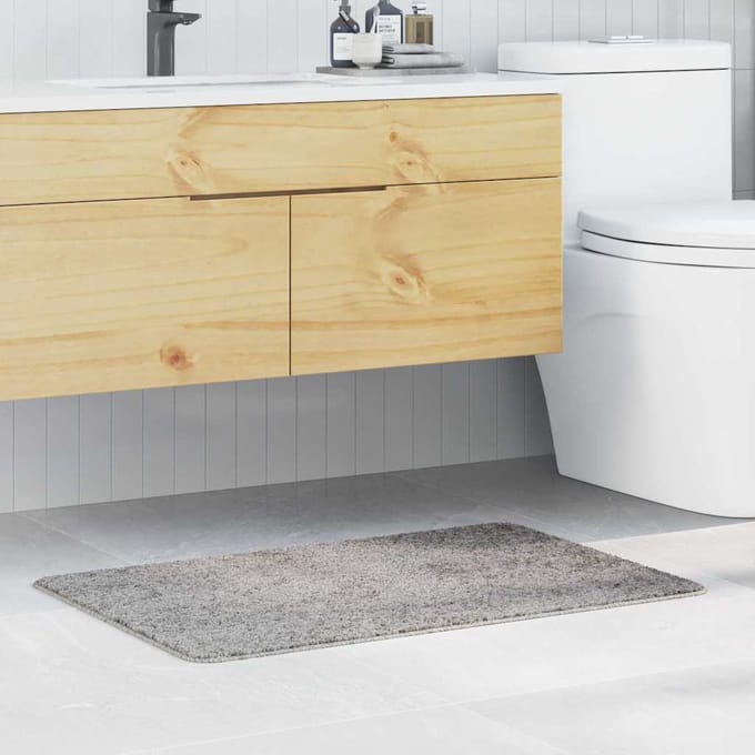 vidaXL - Antislip - Badmat - Grijs - 60 - x - 90 - cm - PP