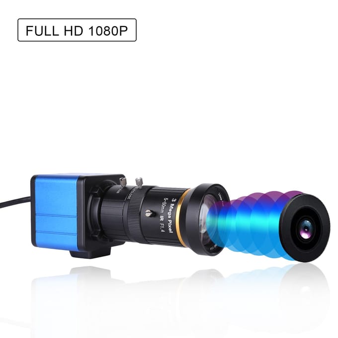 1080P HD-camera Computercamera Webcam 2 Megapixels 10X optische zoom 80 graden Groothoek Handmatig Without Tripod blauw