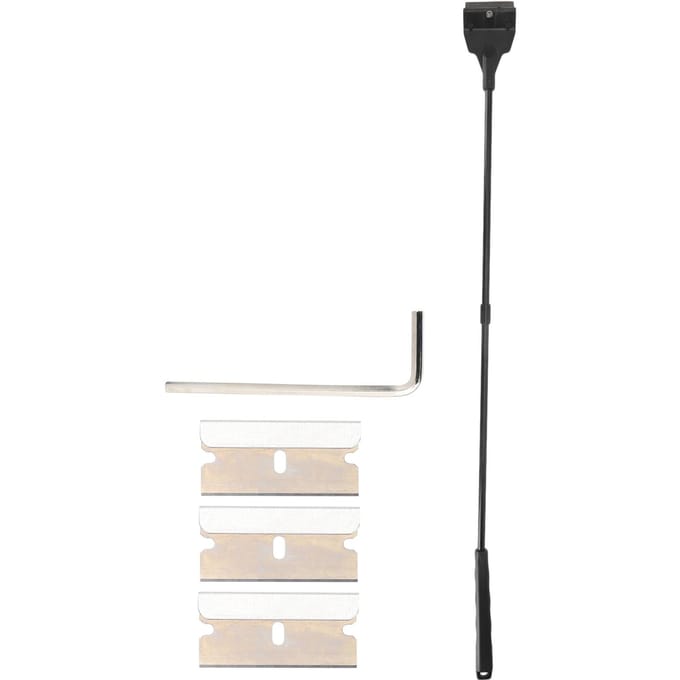 Grattoir à algues pour aquarium, petit nettoyeur de vitres à long manche avec lames remplaçables white