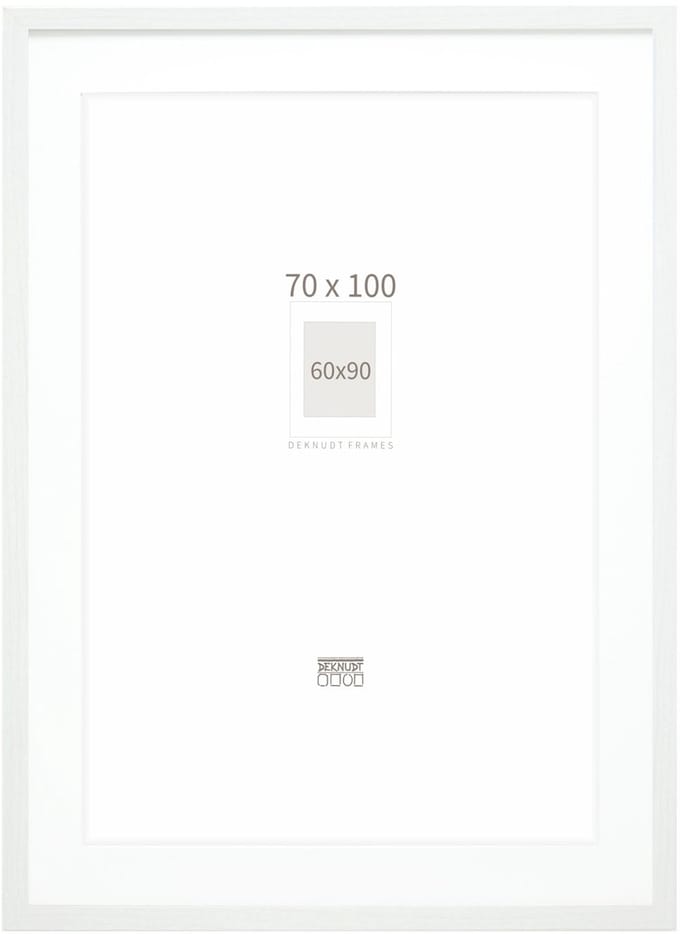Deknudt Frames fotolijst - wit met passe-partout - 60x90 / 70x100 cm