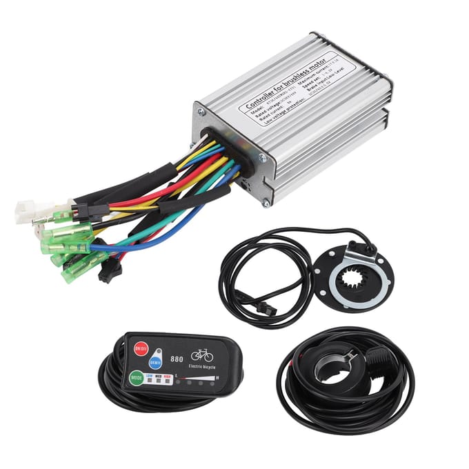 Elektrische Fiets 17A Controller met KTLED880 Display Sensor Gaskit voor 350W Motor white