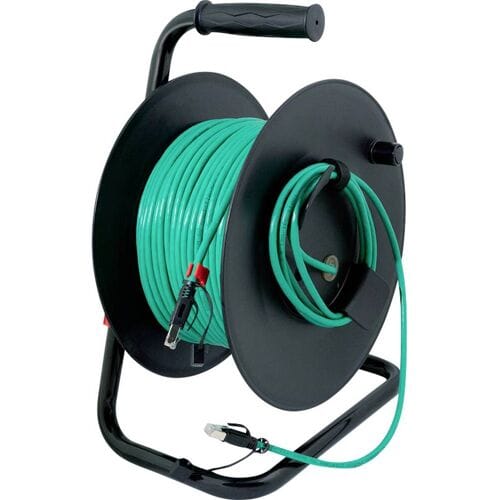 LogiLink RJ45 Netwerk Kabelhaspel CAT 6A S/FTP 80 m Groen