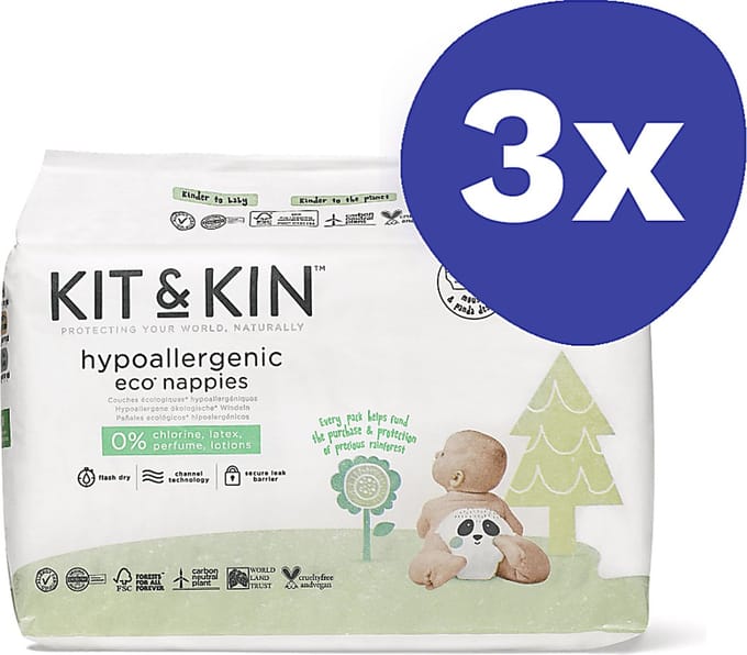 Kit & Kin Luiers - Maat 2 (3x 38 stuks)