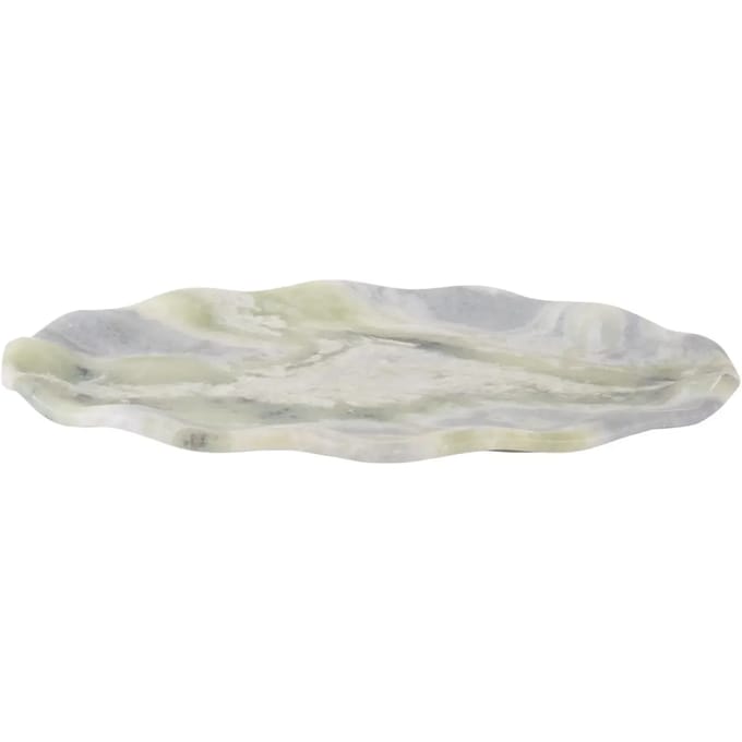 Present Time Dienblad Waved Oval - Himalaya Groen - Groen - 40x25x3cm - Scandinavisch