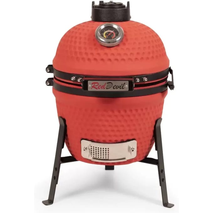 Patton Kamado Grill 13" - Keramisch - Tafelmodel - Classic - Red Devil - Mini - Rood
