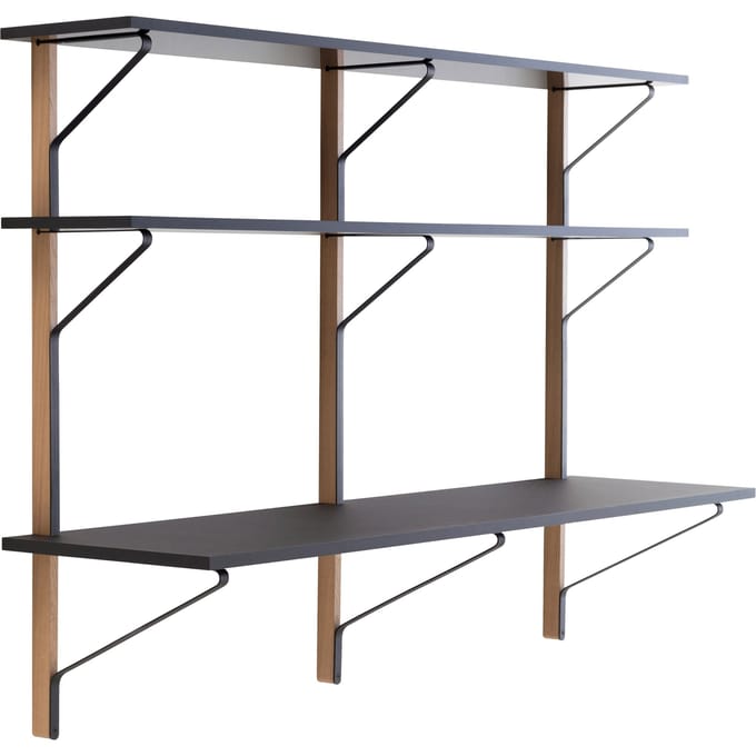Artek Kaari wandplank drie planken met bureau - 200 cm