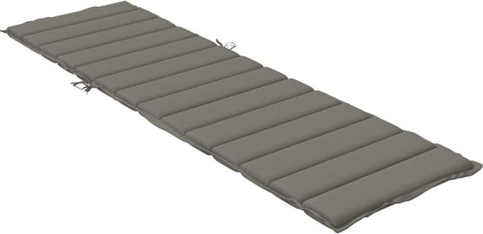 vidaXL - Ligbedkussen - 200x60x4 - cm - stof - gemêleerd - donkergrijs