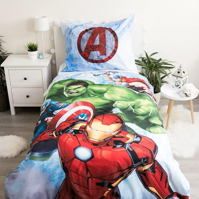 Marvel Avengers Dekbedovertrek Heroes - 140 x 200 cm - 70 x 90 cm