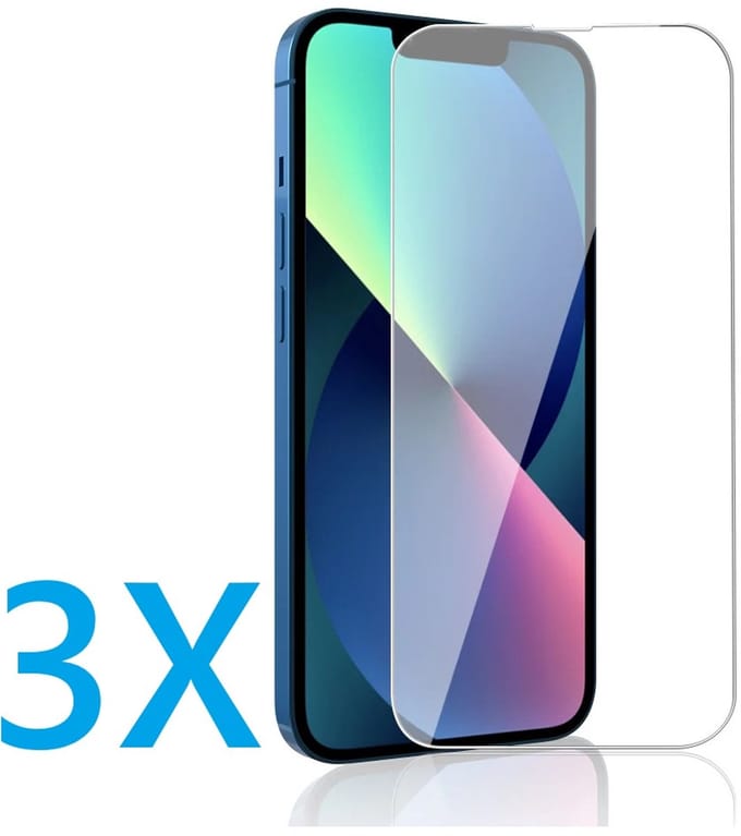 Glasplaatje Geschikt voor: Apple iPhone 16E / 17E - 3x Screenprotector - screen protector - glas - bescherm - beschermglas