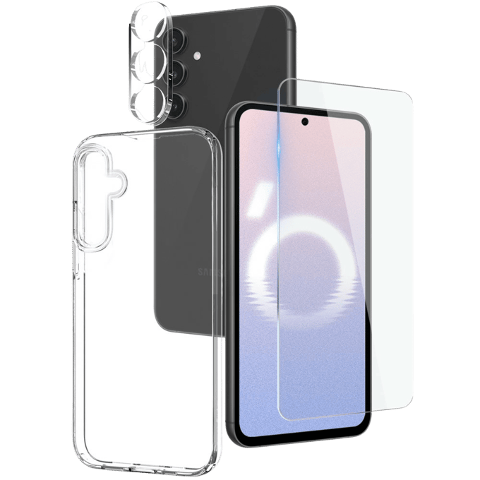 Northjo Samsung Galaxy S24 FE All-in-One Protection Pack Transparant