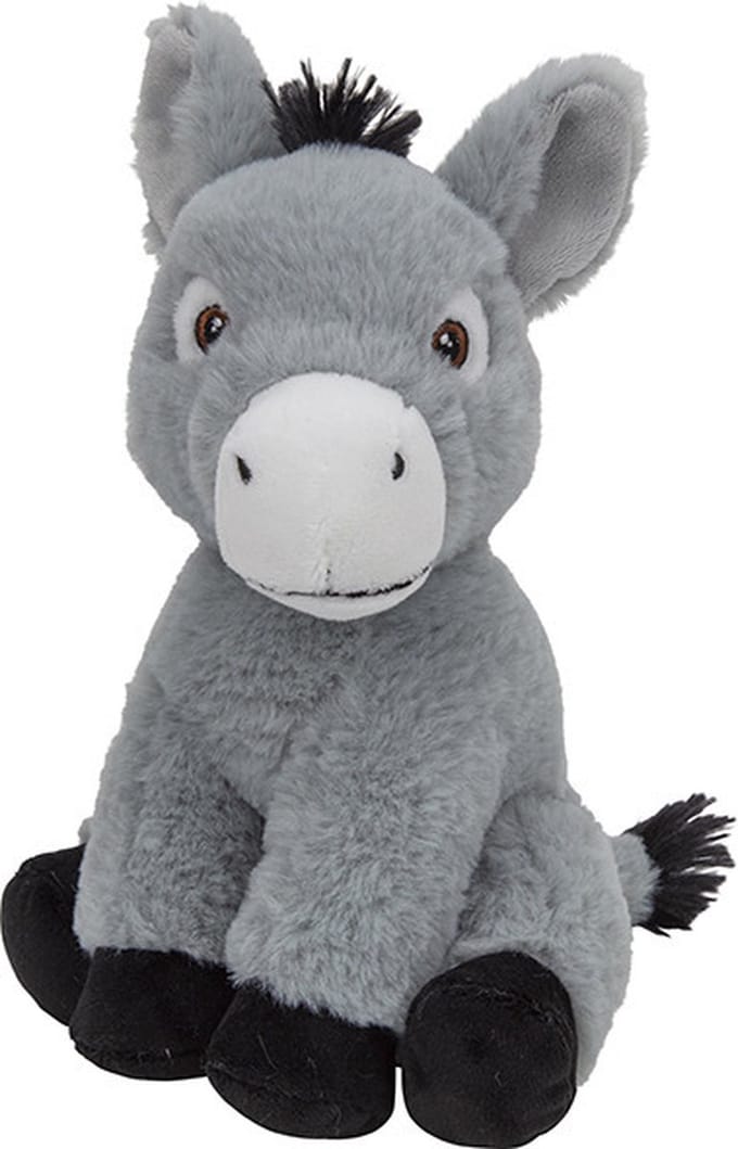 Nature Planet pluche ezel - 24 cm - knuffeldier - boerderij dieren