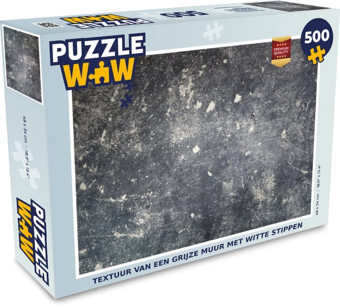 Puzzel Grijs - Wand - Muurverf - Legpuzzel - Puzzel 500 stukjes