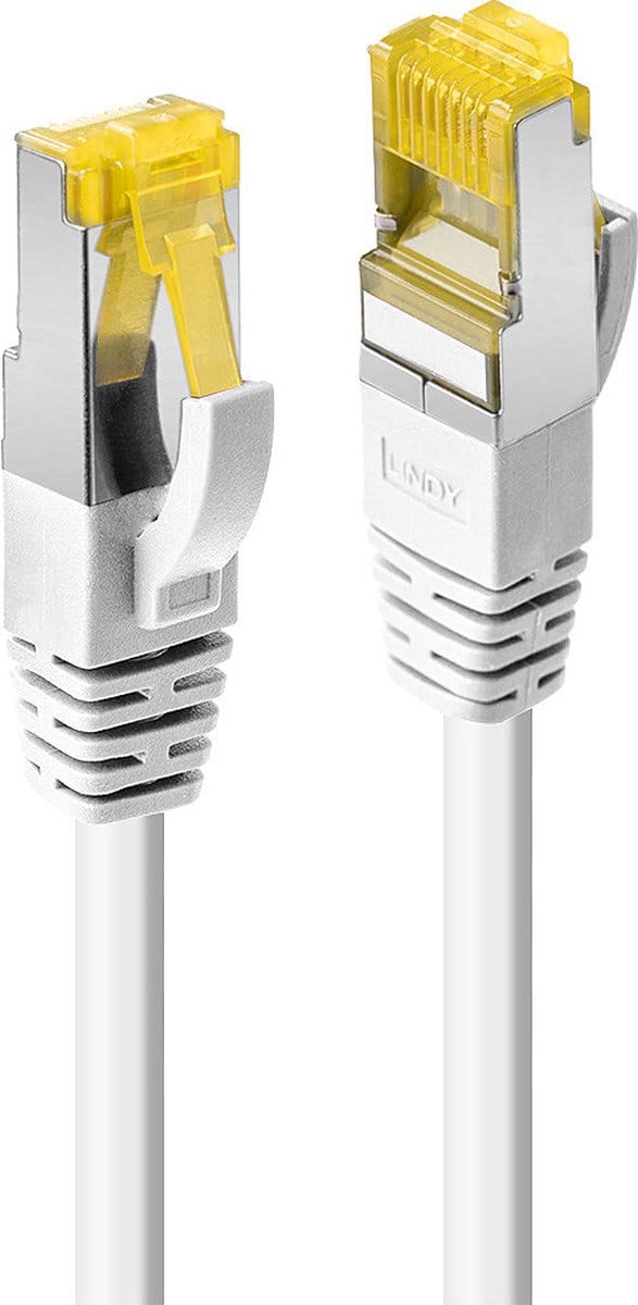 LINDY 47320 RJ45 Netwerkkabel, patchkabel CAT 6a (losse kabel CAT 7) S/FTP 0.30 m Wit Snagless 1 stuk(s)