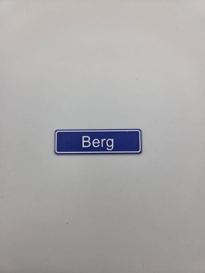 3D plaatsnaam speldje Berg