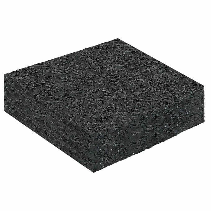 vidaXL Rubber granulaat patio pad Zwart 9 x 9 x 2 cm Rubber