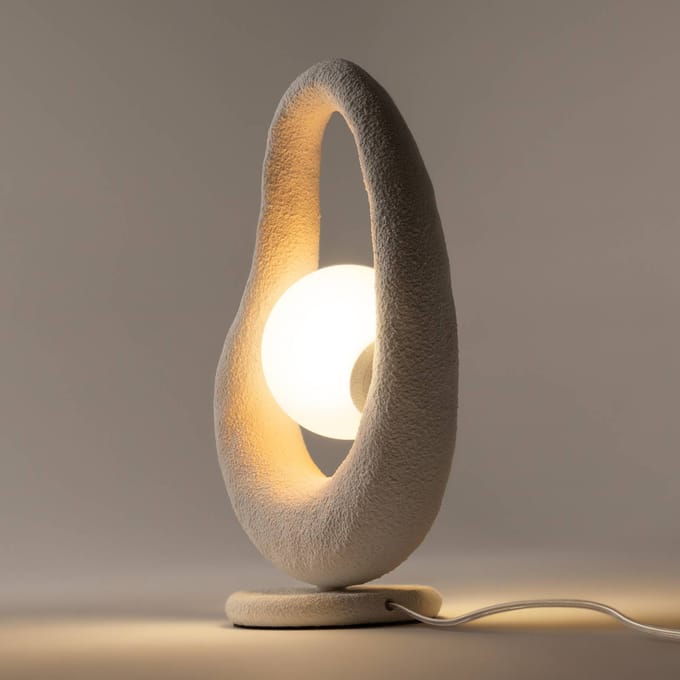Maytoni LED tafellamp Opus, wit, metaal/glas, hoogte 38 cm
