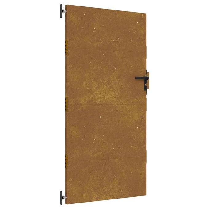 vidaXL - Tuinpoort - 85 - x - 200 - cm - Poedercoated - staal - Zwart - Vergrendelbaar