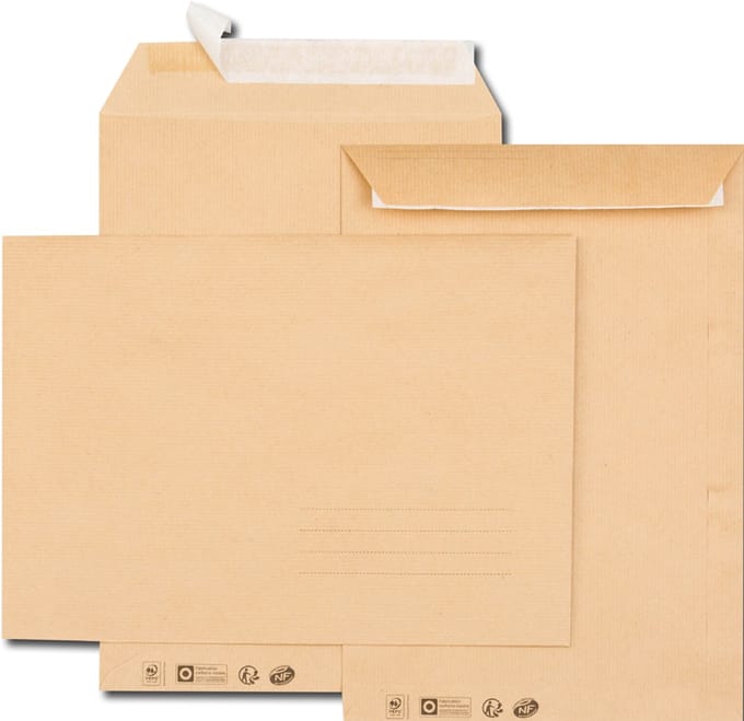 Verzendhoezen C5, 162 x 229 mm, bruin kraft