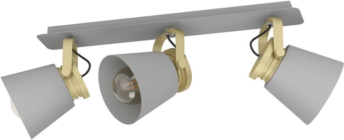 EGLO Twicken Spot - E27 - 59 cm - Grijs|Goud -Staal