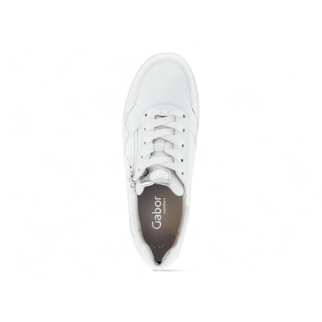 Gabor Leren Witte Dames Sneakers K - Wit - 36