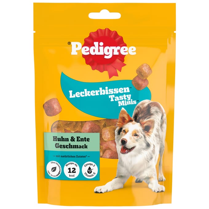 6x130g Tasty Mini's Chewy Cubes Kip & Eend Pedigree Hondensnacks