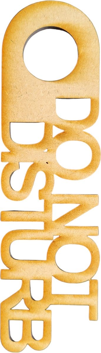 Djemzy - deur bordje - Deurhanger - do not disturb gesneden - 6 mm mdf