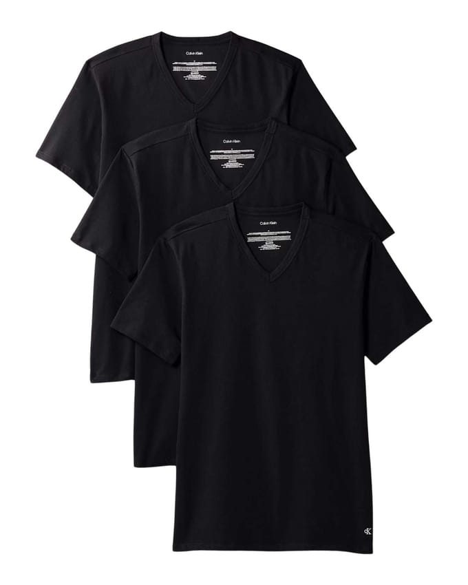 Ondergoed Calvin Klein S/S V-Hals 3-Pack - Streetwear - Volwassen