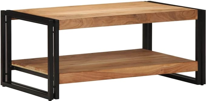 vidaXL Table basse 90x50x38 cm bois massif acacia