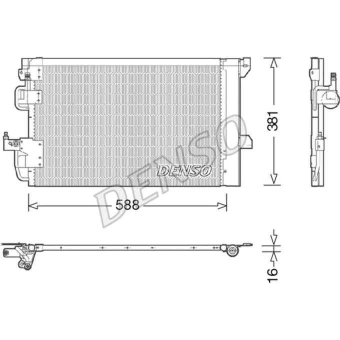 Condensator, airconditioning DENSO DCN20007