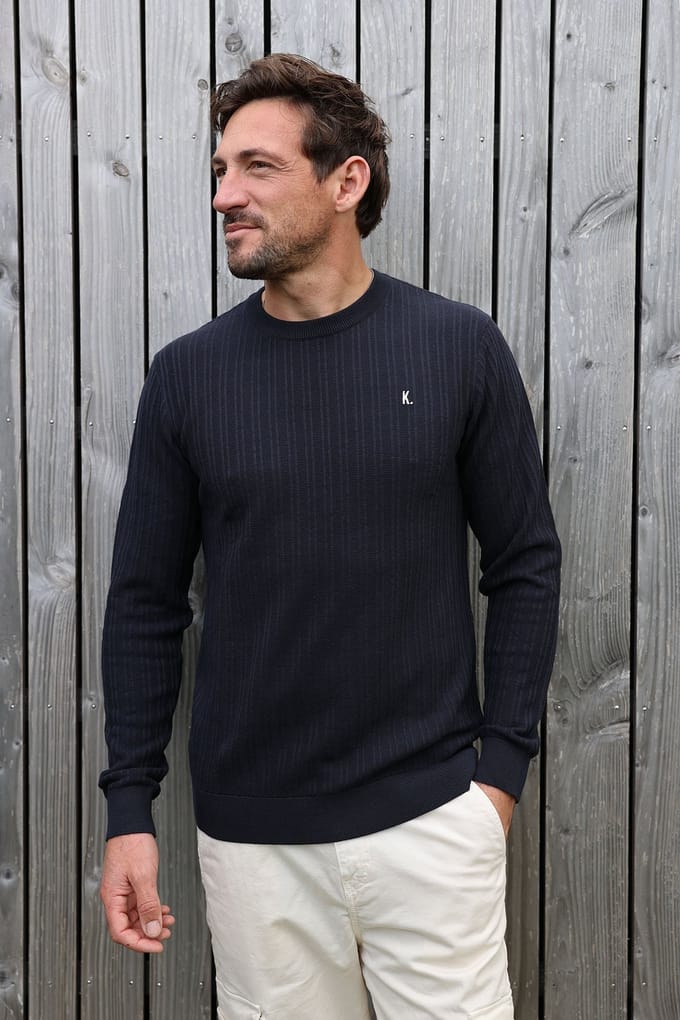 Kultivate Kn Vertical Dark Navy Taglia: M | Maglioni a maglia Outlet | Uomo | Blu