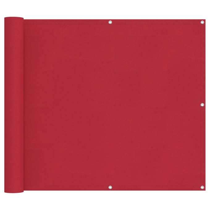 vidaXL - Balkonscherm - Rood - 100 - x - 500 - cm - Oxford - Stof