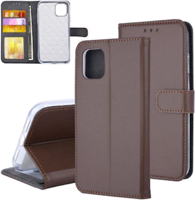 Top bookcase voor iPhone 11 pro max bruin