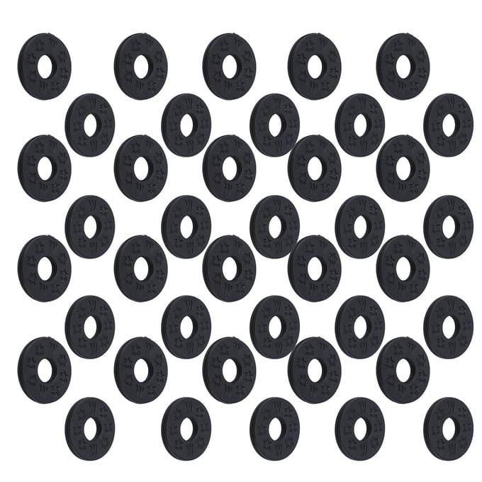 Lot de 40 joints de sangle de guitare, boutons de ceinture de basse, blocs antidérapants, rondelles de blocage en PE de remplacement black