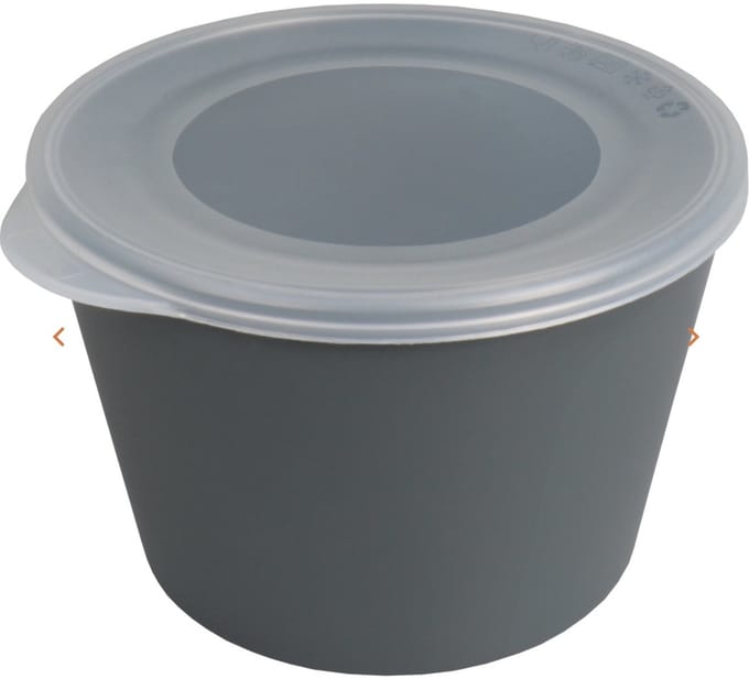 Multibeker met deksel- cup - 480 ml- 120 x 80 mm- 47 stuks- grijs- to go- duurzaam- bio