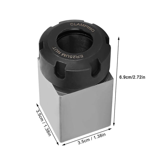 ER25 Vierkant Spantang Blokhouder 39005123 voor CNC Draaibank Graveermachine