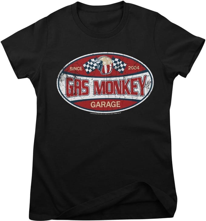 Gas Monkey Garage T-shirt Since 2004 Label Girly Tee GMG-5-GMG019-H92-12