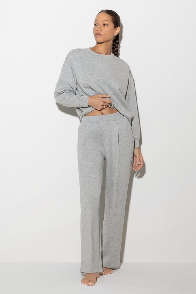 Lange broek Serie Pure Softness Mel Silver Grey Melange